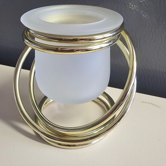 PartyLite Gemini Votive Candle Holder 3.5" gold holders frosted glass glam gold - Picture 11 of 14
